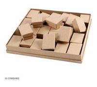 Lot de boîtes format allumettes vide - 5 x 7 x 3,5 cm - 24 pcs Marron G