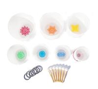 Lot de bols chantants en cristal de 15 à 30 cm, thérapie par le son et méditation, équilibre du chakra du corps, ajustement de l'état émotionnel (440 Hz)