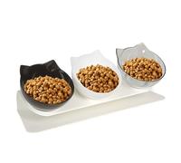 Lot de Bols pour Chat Porte-Repas Anti-Débordement Et Anti-Dérapant