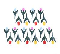 Lot de bordures de jardin en polypropylène avec motif tulipe pour délimiter les allées extérieures et protéger les plantes