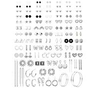 Lot de boucles d'oreilles à tige pour femme - Jolies boucles d'oreilles pour oreilles sensibles