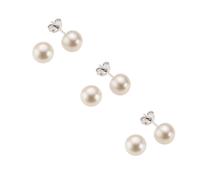 Lot de boucles d'oreilles boucles d'oreilles en argent 925 rhodié perles de c...
