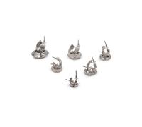 Lot de boucles d'oreilles de contrôle 6 paires de demi-créoles argentées diff...