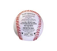 Lot de boules de baseball imprimées de motivation pour les joueurs de grands-parents/papa, remise de diplôme, anniversaire (blanc, taille unique)