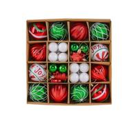 Lot de boules de Noël assorties à suspendre | Ensemble de décorations de sapin de Noël pour maison, salle de vacances, mur, fenêtre, porte, lieu de travail