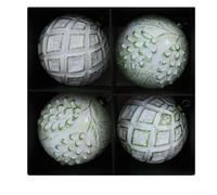 Lot de boules de Noël en plastique avec détails faits à la main pour décorer les arbres et les zones d'exposition pendant la saison des fêtes (D)