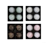 Lot de boules de Noël en plastique avec détails faits à la main pour décorer les arbres et les zones d'exposition pendant la saison des fêtes (B)