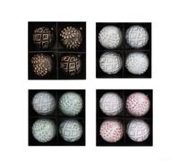 Lot de boules de Noël en plastique pour sapin de Noël et décoration de fenêtre avec artisanat et construction pratiques à suspendre (D)