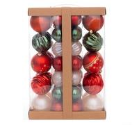 Lot de boules de Noël galvanisées, 20 x Ø 8 cm, réutilisables, pendentif arbre de Noël scintillant pour décoration d'intérieur (coloré)