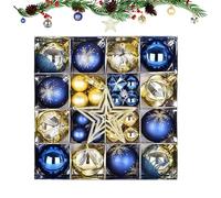 Lot de boules de Noël peintes - 6 cm avec crochet galvanisé - pour arbre intérieur, porte d'entrée, lieu de travail, fête, mariage, cour, jardin