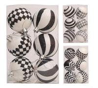 Lot de boules décoratives en plastique de 6 cm, parfaites pour les arbres de Noël, les couronnes et diverses célébrations (A)