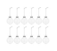 Lot de boules décoratives rondes en acrylique transparent à remplir pour sapin de Noël, décoration à suspendre pour fête d'intérieur, mariage, projets de bricolage (10 cm)