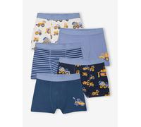 Lot de boxers garçon tractopelle bleu océan 14A