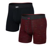 Lot de boxers pour homme Saxx Vibe Xtra Boxer Brief Fly 2Pk Spacedye Stripe/Black L