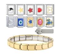 Lot de breloques artisanales italiennes en acier inoxydable avec outils d'ouverture faciles à utiliser