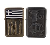 Lot de briquets à essence Parthénon, Caryatide, Athènes, Grèce Ancienne Souvenir