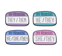 Lot de broches colorées avec étiquette nominative « Hello I'm » en alliage émaillé pour sac à dos, veste, accessoires de vêtements, broche amusante pour homme et femme, taille unique, Acier allié