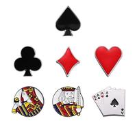 Lot de broches créatives en forme de carte de tarot - Rétro noir et doré - En alliage - Avec le soleil, la lune, l'étoile, la mort, la justice et le magicien - Accessoires tendance pour femmes et