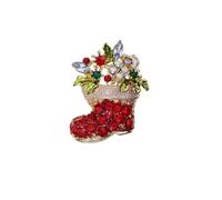 Lot de broches pour décorations de Noël, cloches, bijoux bonhomme de neige, broche de Noël pour boutonnière (A, taille unique)