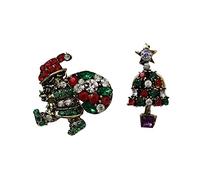 Lot de broches pour décorations de Noël, cloches, bijoux bonhomme de neige, broche pour boutonnière (G, taille unique)