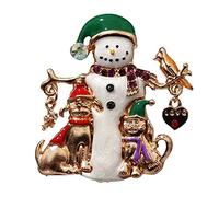 Lot de broches pour décorations de Noël, cloches, bijoux bonhomme de neige, broche pour boutonnière (I, taille unique)