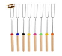 Lot de brochettes à rôtir à la guimauve, extensibles, en acier inoxydable de qualité alimentaire, pour barbecue