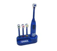 Lot de brosses à dents automatiques avec 4 têtes de brosse interchangeables, cadeau pour brosses à dents de sport, Barcelone, Madrid, cadeau pour enfants et filles (Barcelone, standard)