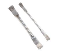 Lot de brosses doubles pratiques pour joints de construction en acier - Pour enlever le ciment, l'entretien des carreaux de sol, outils de nettoyage - Poils en acier