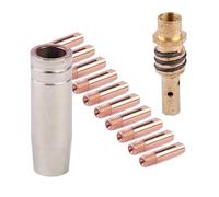 Lot de buses d'alimentation M6 0,9 mm en laiton pour torche de soudage MB-15AK MIG/MAG - Positionnement sécurisé de la pointe, extérieur