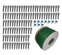 Lot de câbles de délimitation pour robot tondeuse 100 m / 3,4 mm compatible avec Parkside PAMR 750 A1
