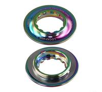 Lot de cache-moyeux de vélo pour disque compatible avec différentes tailles d'essieu traversant (rouge)