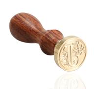 Lot de cachet de cire pour sceaux de cire initiale classique Lettre J Bois rétro