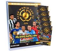 Lot de cartes à collectionner Panini FIFA Club World Cup 2025, Coupe du Monde, Coupe du Monde, choix + carte d'anniversaire exclusive (1 dossier + 5 boosters)