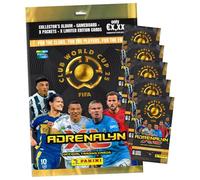 Lot de cartes à collectionner Panini FIFA Club World Cup 2025, Coupe du Monde, Coupe du Monde, choix + carte d'anniversaire exclusive (1 débutant + 5 boosters)