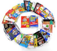 Lot de cartes à collectionner vintage multi-sports scellées - Assortiment de cartes à collectionner de baseball, basket-ball, football et hockey