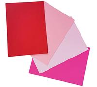 Lot de cartes A4 pour la Saint-Valentin, feuilles lisses de couleur rose pâle, rose vif, rouge et blanc A4 160 g/m² pour la fête des mères et projets de fabrication de cartes