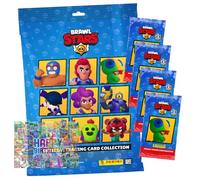 Lot de cartes Brawl Stars série 1 - Cartes à collectionner - 1 démarreur + 4 boosters + carte d'anniversaire exclusive