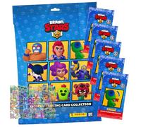 Lot de cartes Brawl Stars série 1 - Cartes à collectionner - 1 démarreur + 5 boosters + carte d'anniversaire exclusive