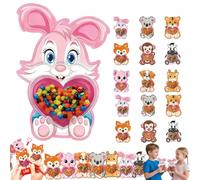 Lot de cartes de bonbons de Saint-Valentin avec dômes en plastique, cartes d'échange pour la Saint-Valentin, cadeaux d'échange pour garçons et filles, école, fête