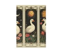 Lot de cartes de tarot vintage en forme de canard de Pâques pour décoration extérieure 28 x 40 cm double face