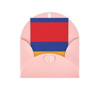 Lot de cartes de vœux avec drapeau de l'Arménie avec enveloppes et enveloppes assorties Rose