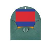 Lot de cartes de vœux avec drapeau de l'Arménie avec enveloppes et enveloppes assorties Vert foncé