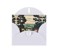 Lot de cartes de vœux imprimées Go to the countryside avec intérieur vierge - Papier nacré blanc - Cartes d'anniversaire, de mariage pour invitations de fête