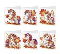 Lot de cartes de vœux pliables avec enveloppe pour anniversaire, vacances, loisirs créatifs - 13 chevaux