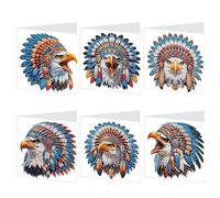 Lot de cartes de vœux pliables avec enveloppe pour anniversaire, vacances, loisirs créatifs - 23-Aigle