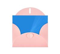 Lot de cartes de vœux roses avec intérieur vierge - Lignes rayonnantes imprimées en papier nacré pour anniversaire, mariage et anniversaire de mariage