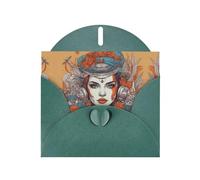 Lot de cartes de vœux vert foncé avec intérieur vierge - Cartes d'anniversaire de mariage et d'anniversaire de mariage en papier nacré avec image de la reine