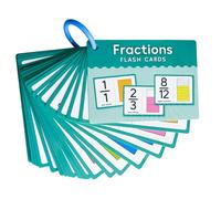 Lot de cartes flash Fraction | Aide à l'enseignement des mathématiques visuelles pour les étudiants en classe à l'école à la maison utilisent des matériaux pédagogiques en papier conceptuel