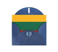 Lot de cartes vierges imprimées avec drapeau de la Lituanie avec enveloppes bleues, belles cartes de vœux d'anniversaire 10,2 x 15,2 cm, pour toutes les occasions