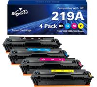 Lot De Cartouches De Toner 219A (Pas De Puce), Compatibles Avec Hp W2190A, W2191A, W2193A, W2192A, 219A, Pour Imprimante Laserjet Pro 3202 Mfp 3302 (Standard)[Marque1105]